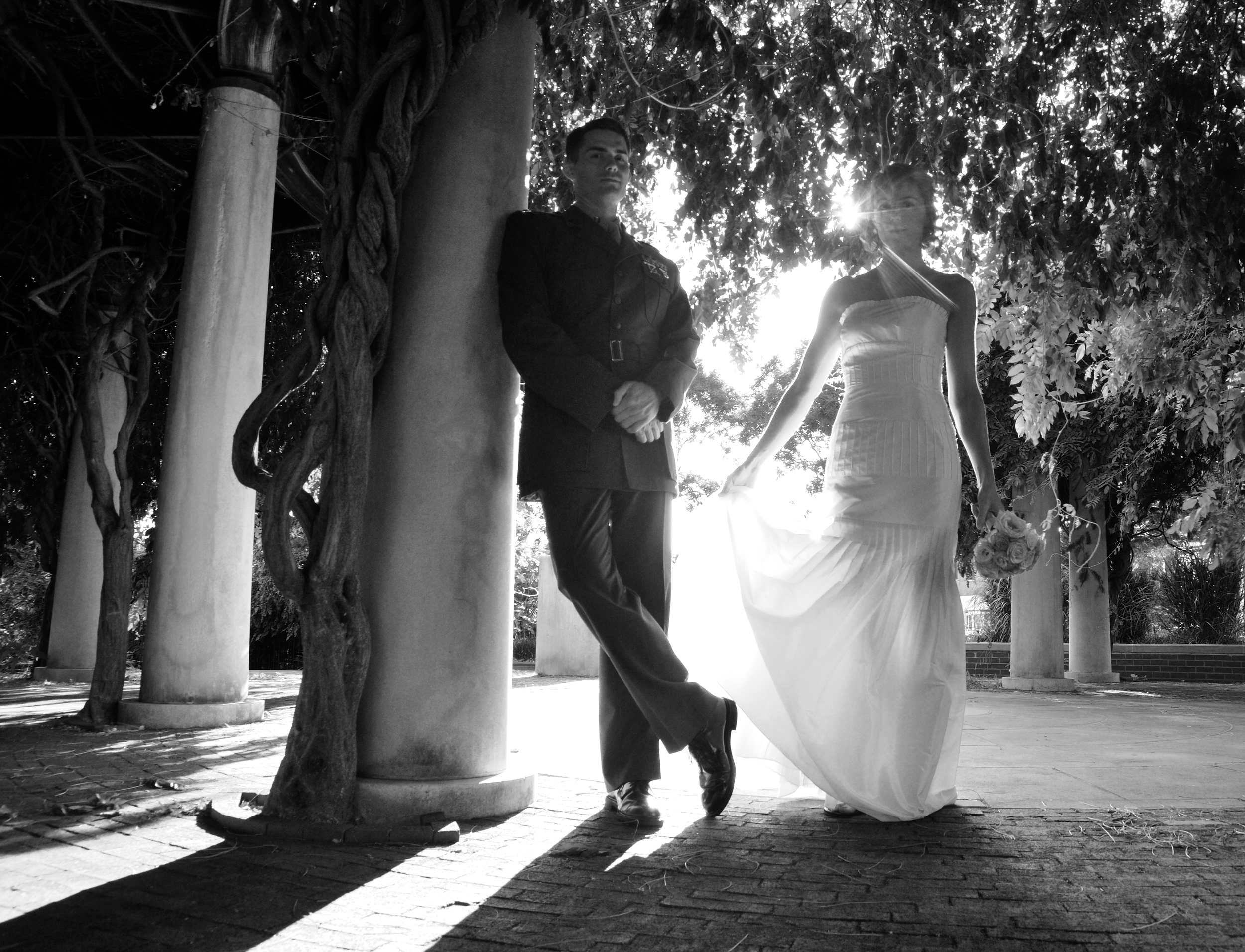 Alex and Mike before their wedding in Georgetown, Washington DC