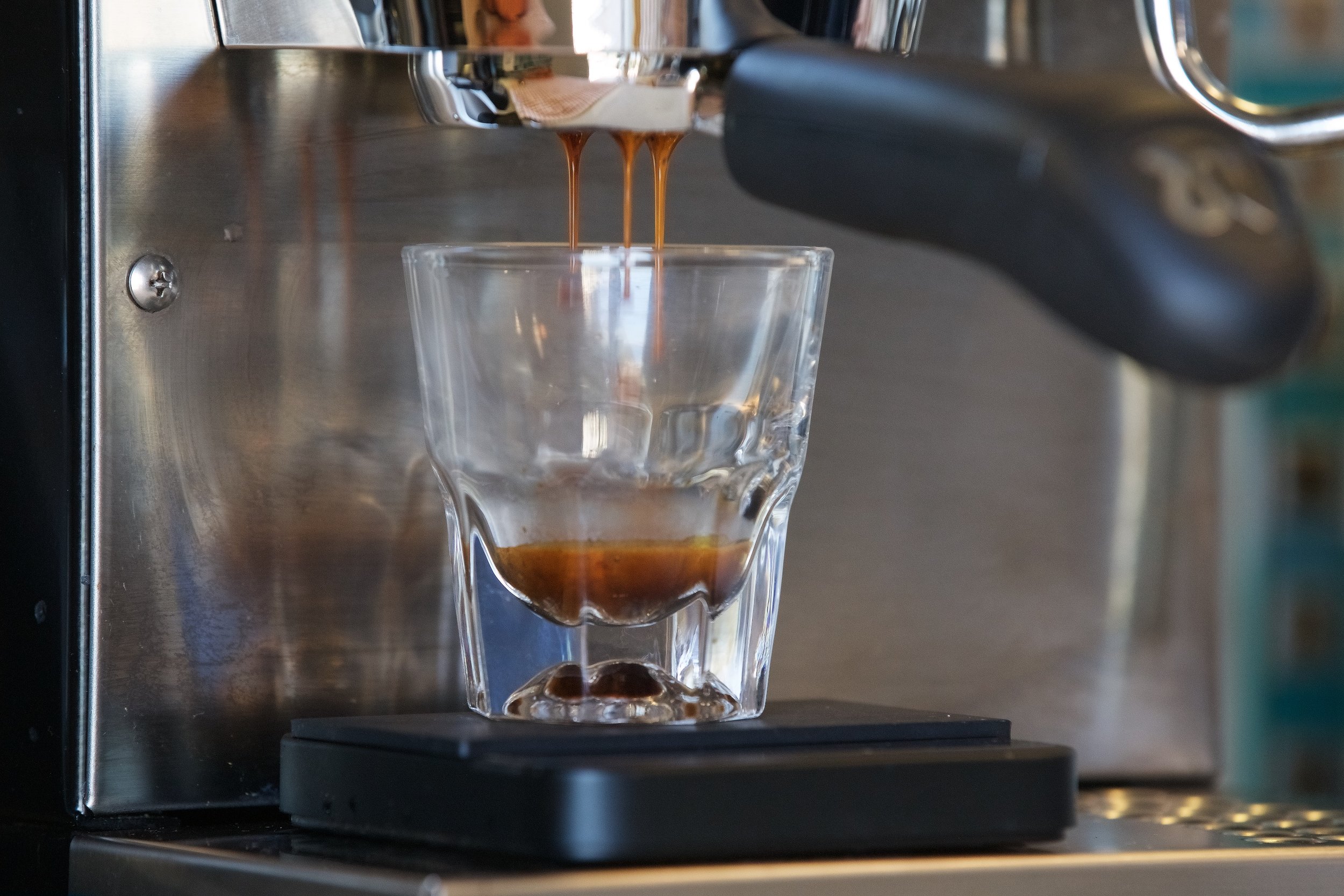 What a pour will usually look like when it's just starting out.