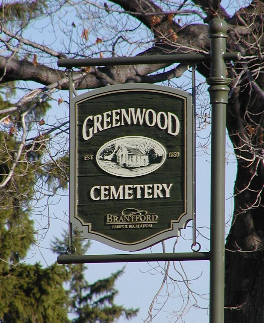 Greenwood Cemetery Sign