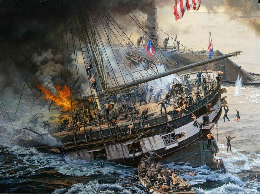 "The Sinking of the Cumberland" commissioned by Nat Geo and currently on display in the Maritime Museum in Virginia.