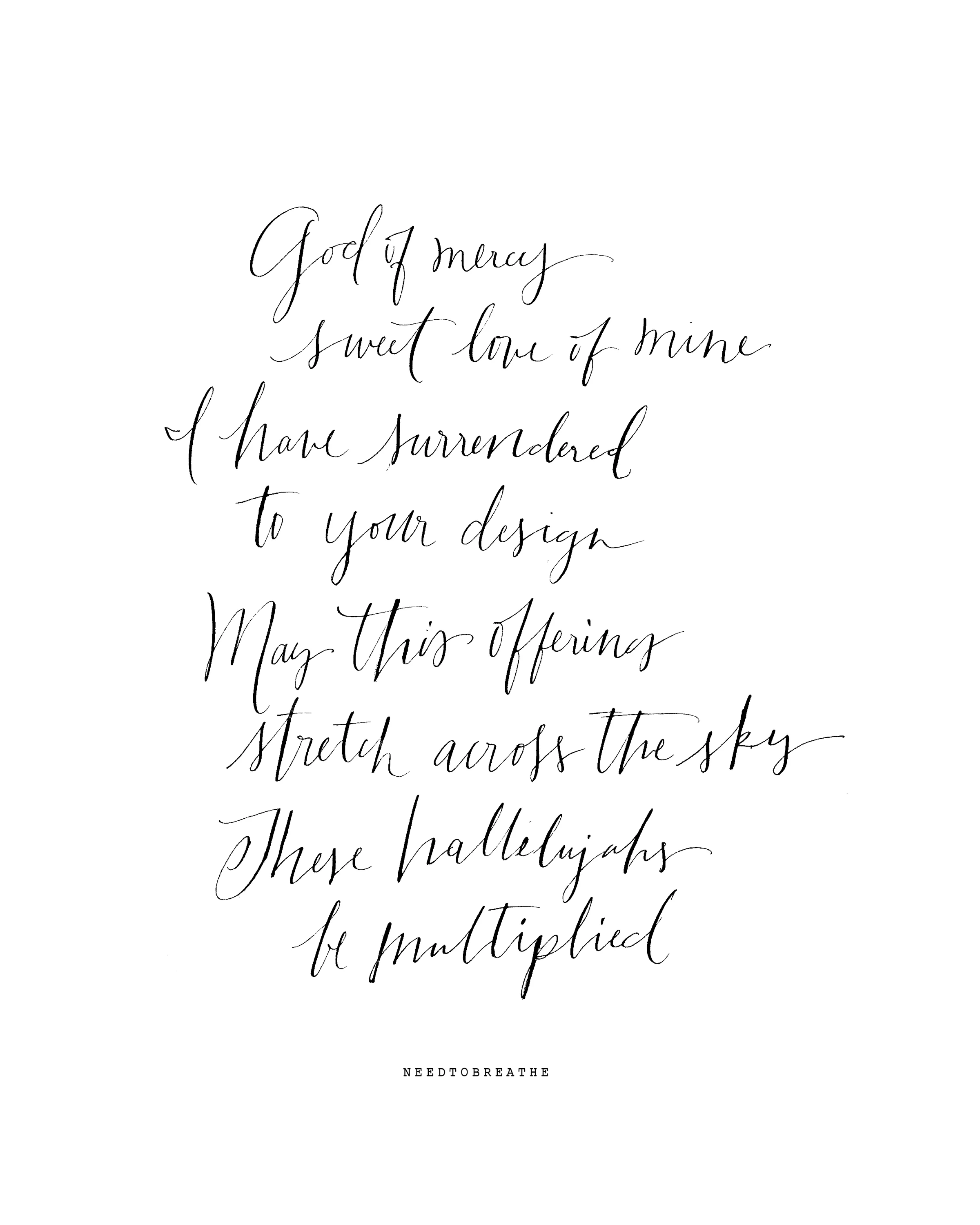 Multiplied by Needtobreathe lyric