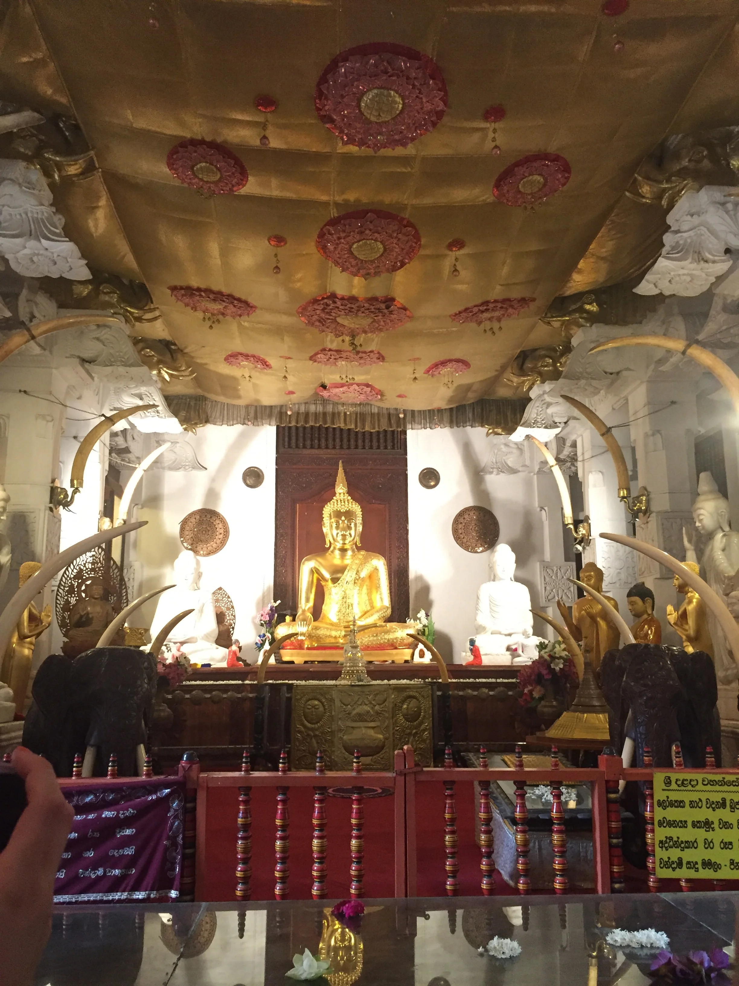 A shrine at the Temple of the Tooth