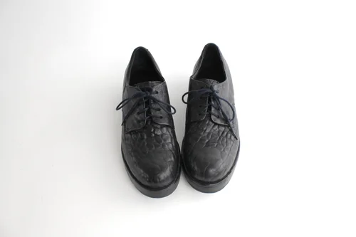 Ernesto Dolani Buffalo Embossed Leather Oxford Shoes  display picture 2