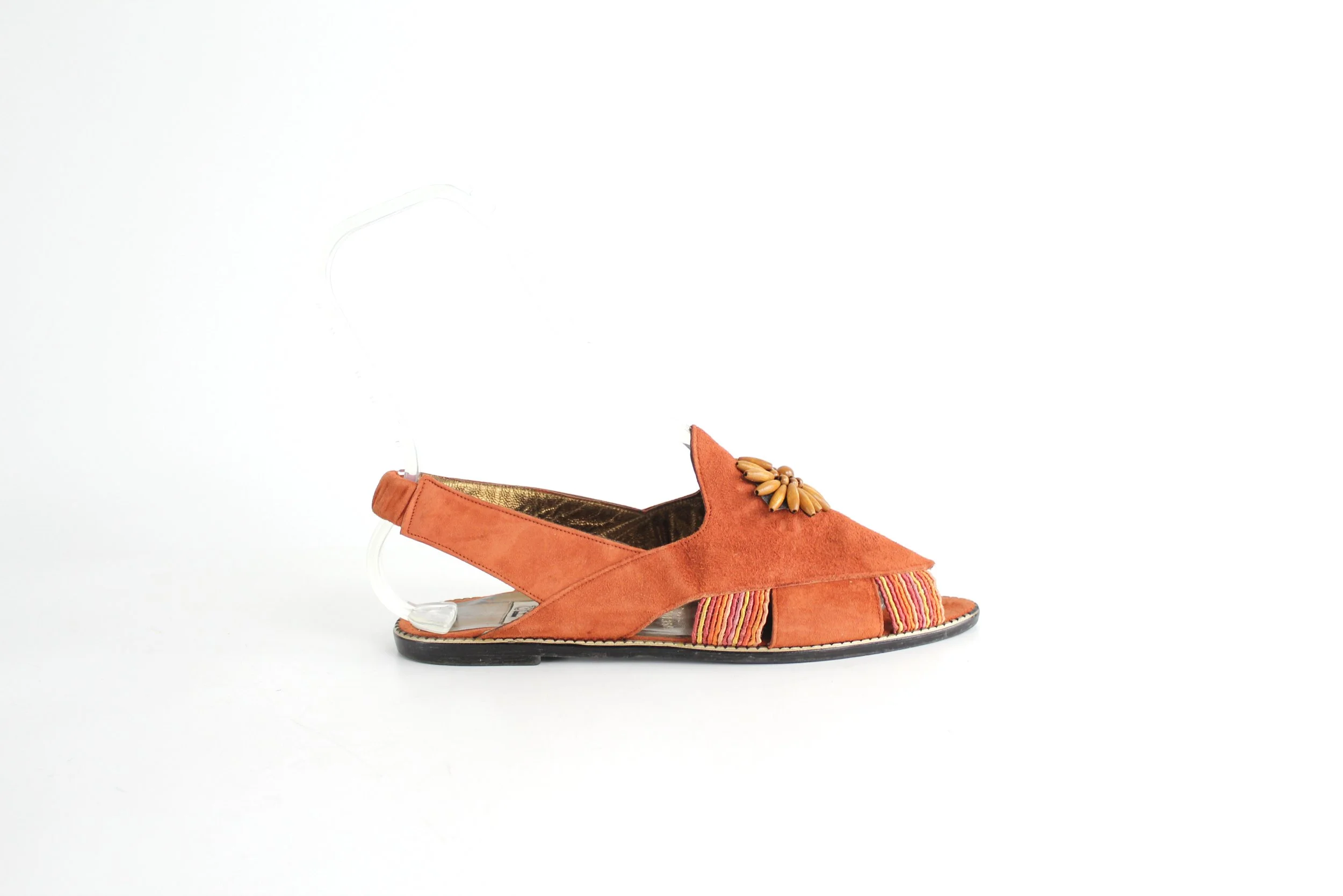 Vintage 1980s Gianfranco Ferré Nubuck Slingback Sandals