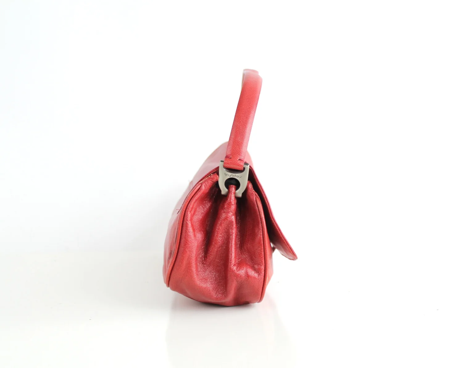 Byblos Y2K Red Leather Baguette Bag — VERSEAU VINTAGE