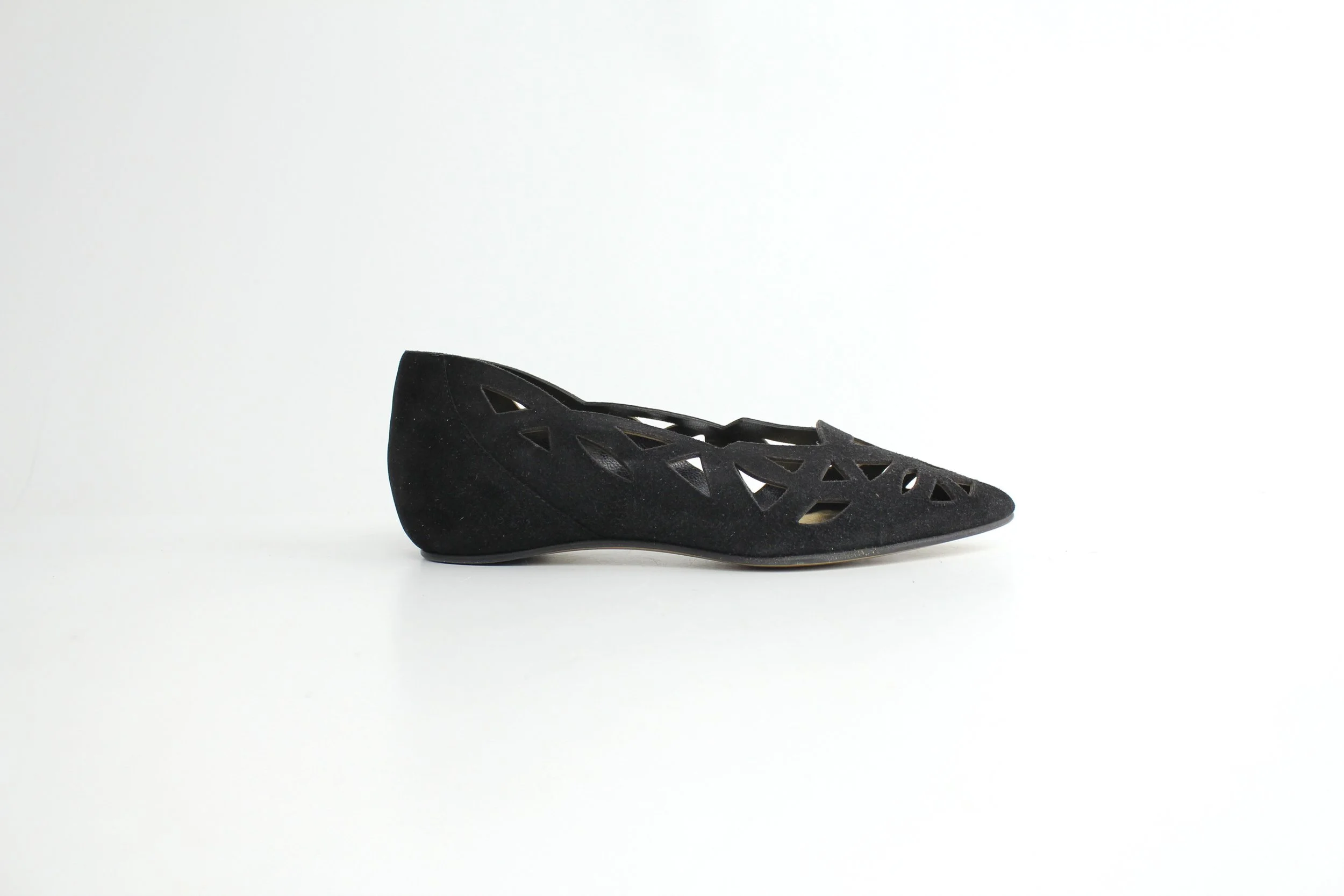 Vintage 1980s Walter Steiger Cutout Leather Flat Shoes - Never Worn