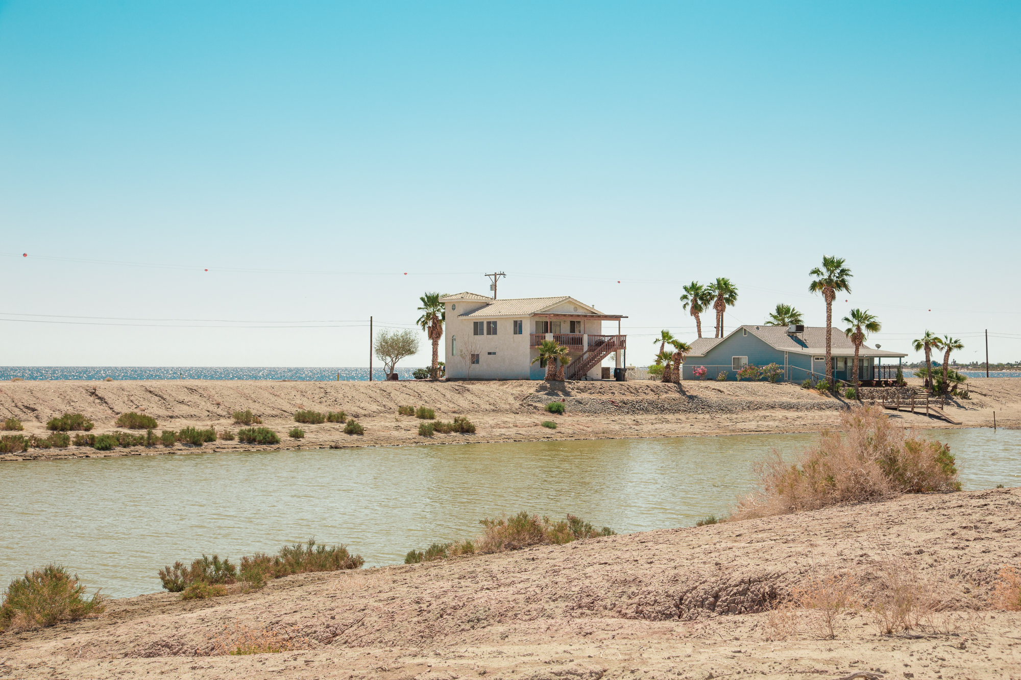 Houses along Desert Shores - The Salton Sea, CA