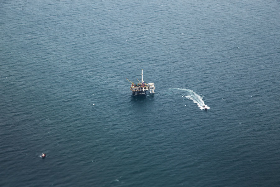 Oil Platform off the Coast of Long Beach