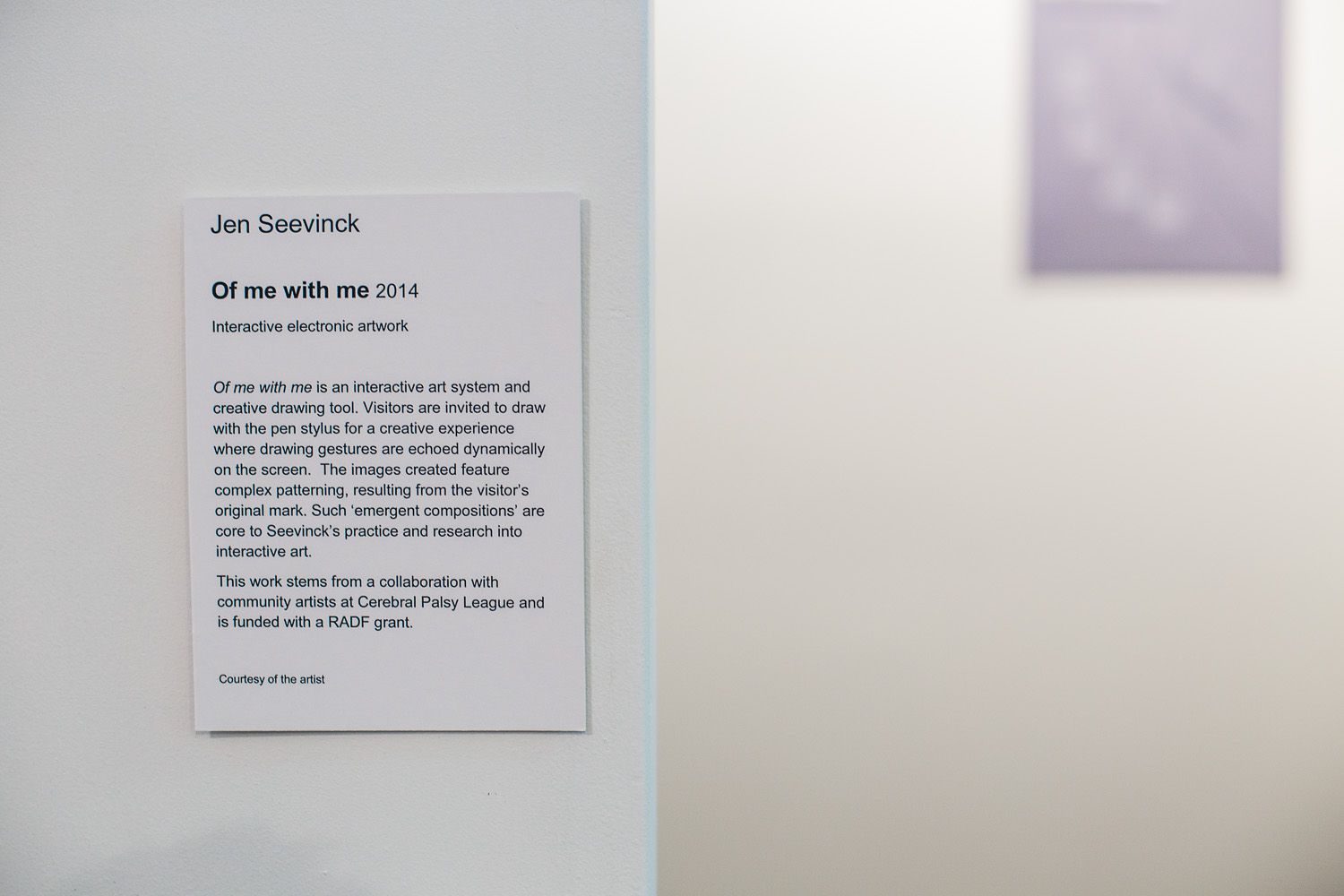 "Of me with me" installed at Redcliffe City Gallery