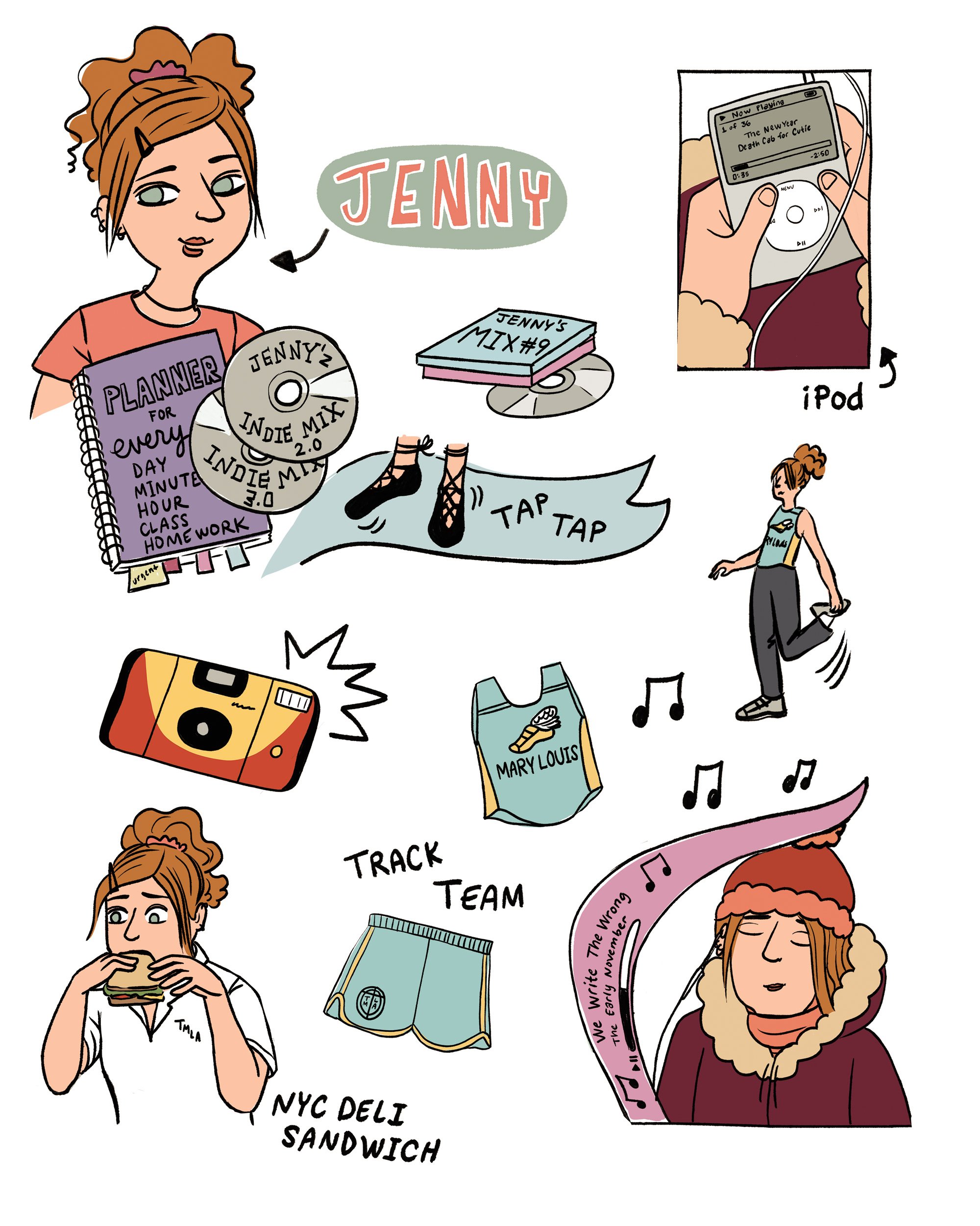 Run Home A Graphic Memoir by Alyssa Bermudez character sheet drawing