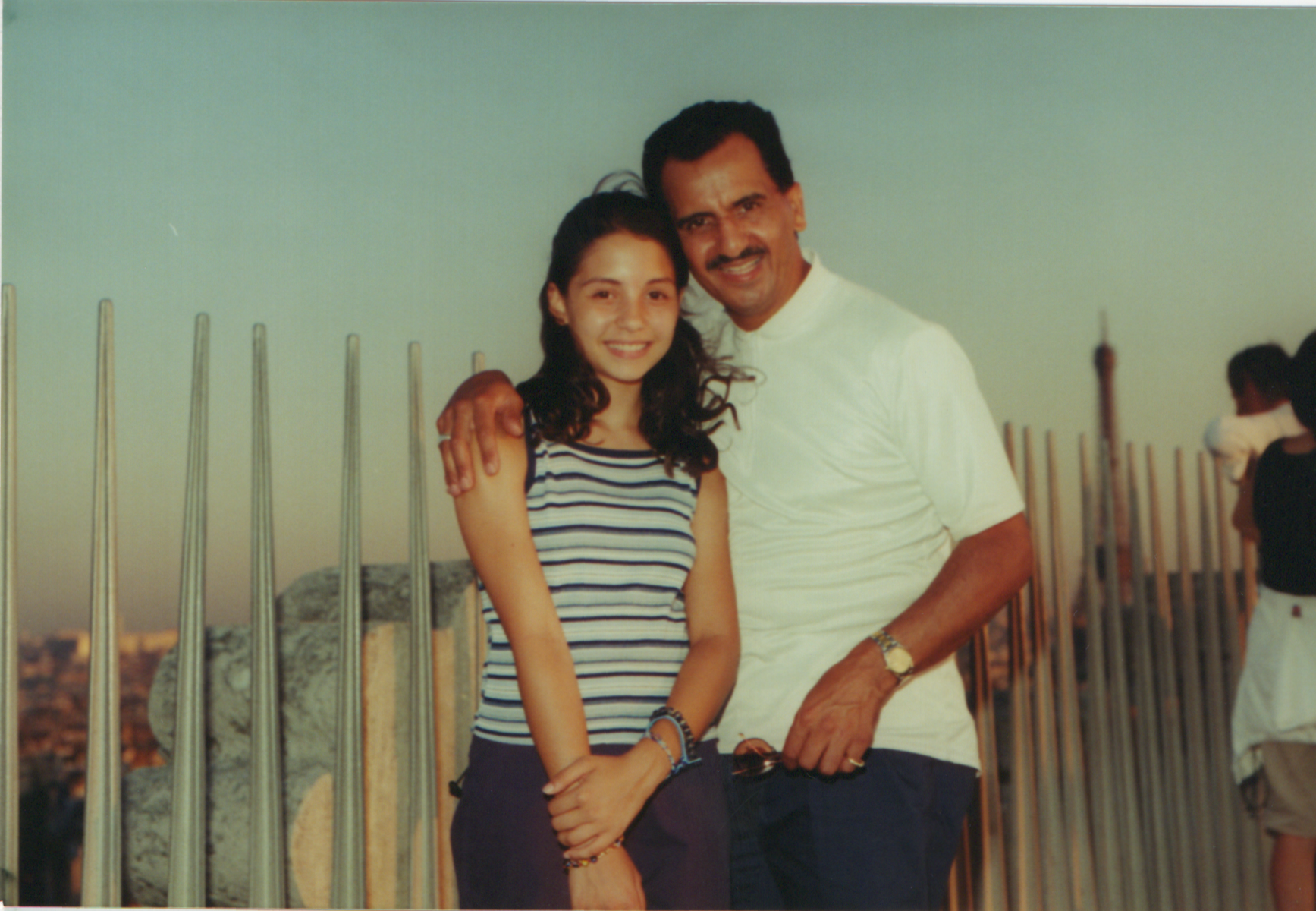 On top of the Arc du Triomphe, summer 2000. 