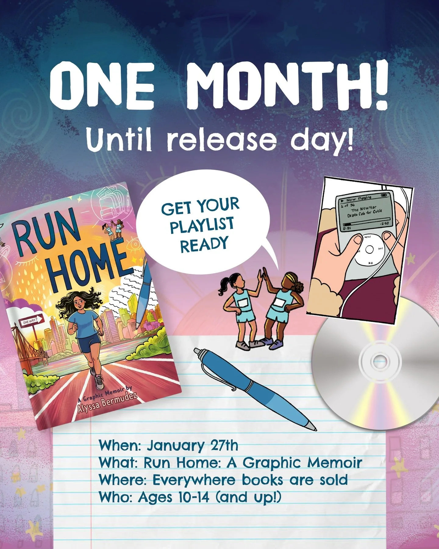 One month, people!! I&rsquo;ve spent literally 5 years living inside these pages - drawing late at night, fixing panels while breastfeeding, and pouring so much of my younger self into this very vulnerable story.

RUN HOME arrives in the US on the 27