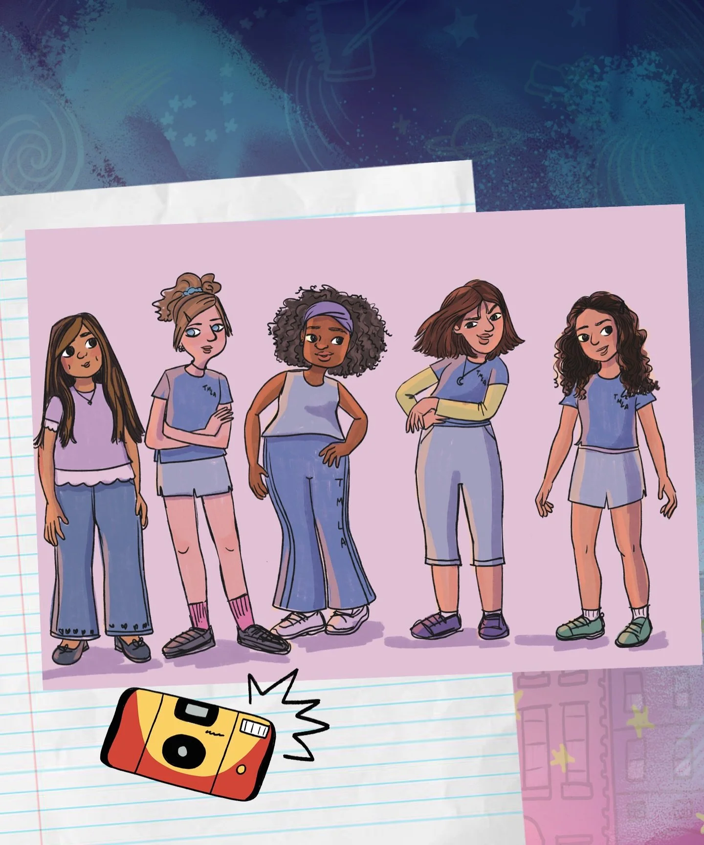 This group 🥰

An early sketch from Run Home&rsquo;s development over the years. Each friend character is a mix of a few real people compressed into four so the story could breathe without overwhelming new readers with too many names and faces.

I wa