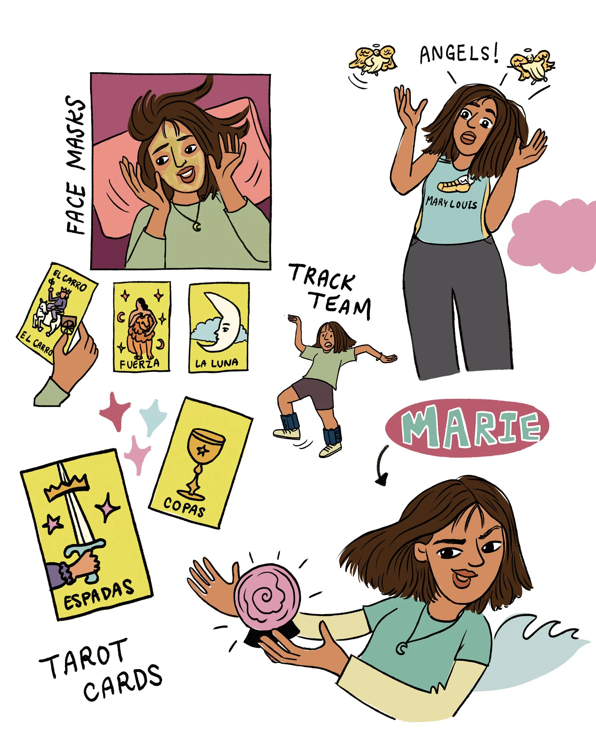 Run Home A Graphic Memoir by Alyssa Bermudez character sheet drawing