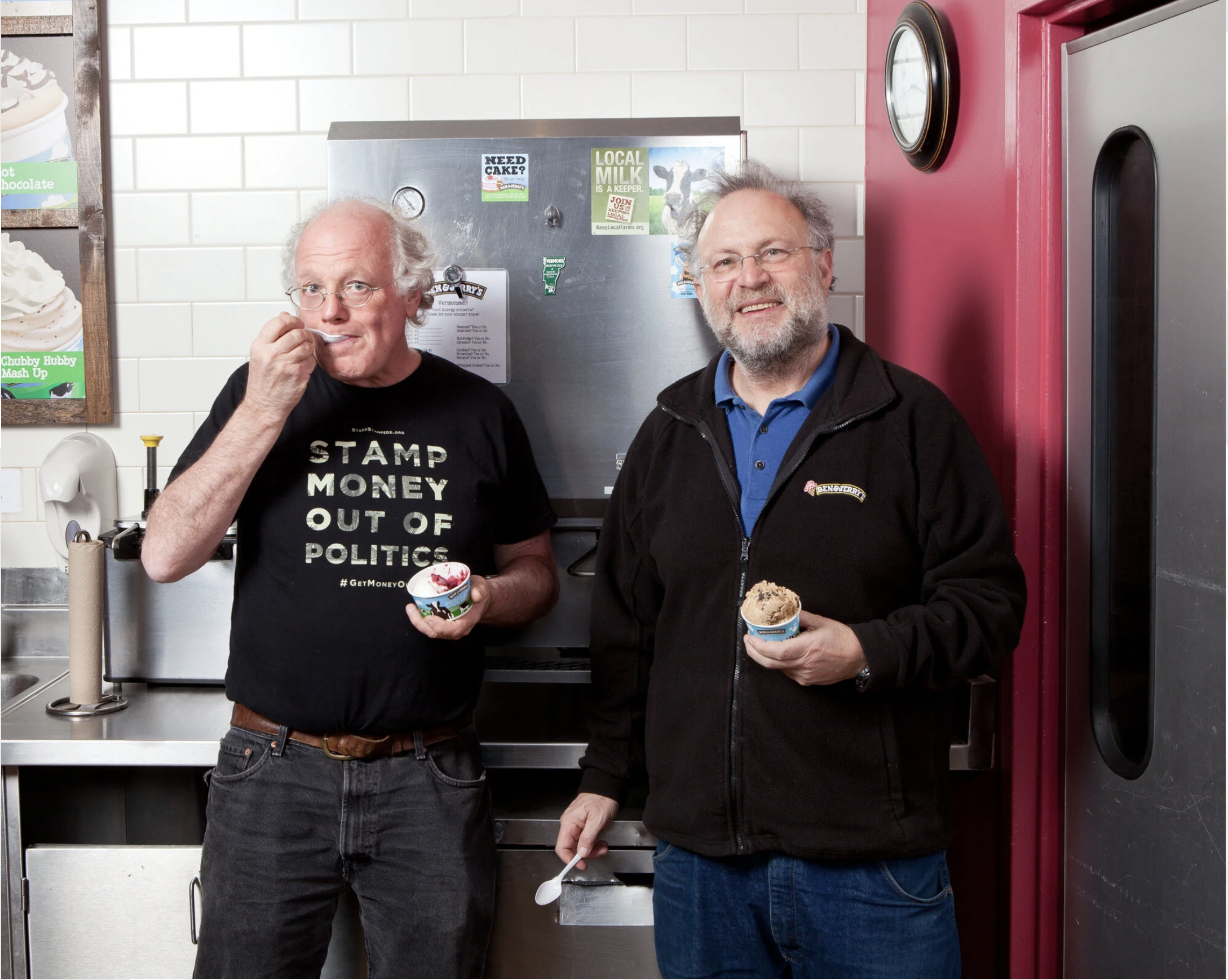 Ben Cohen and Jerry Greenfield photographed for Fortune by Patrick James Miller.