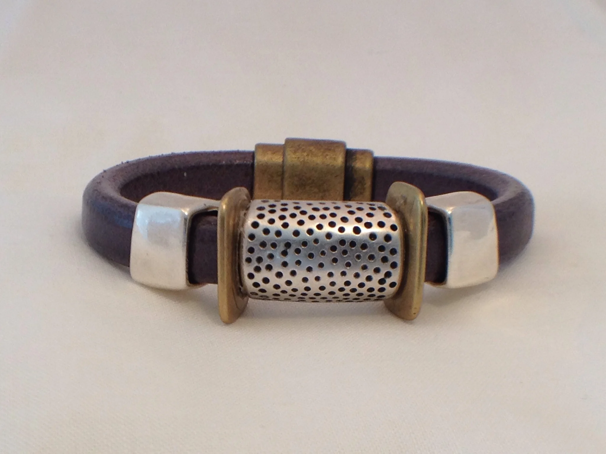 Leather Cuff with Magnetic Clasp