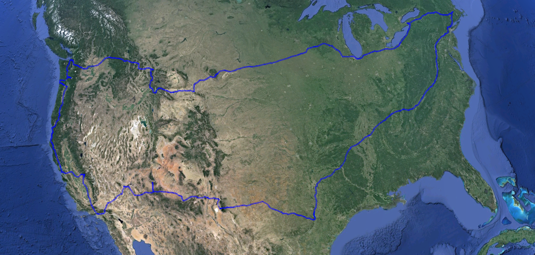 A very tentative Tiny House Road Trip Part 2 map outline!