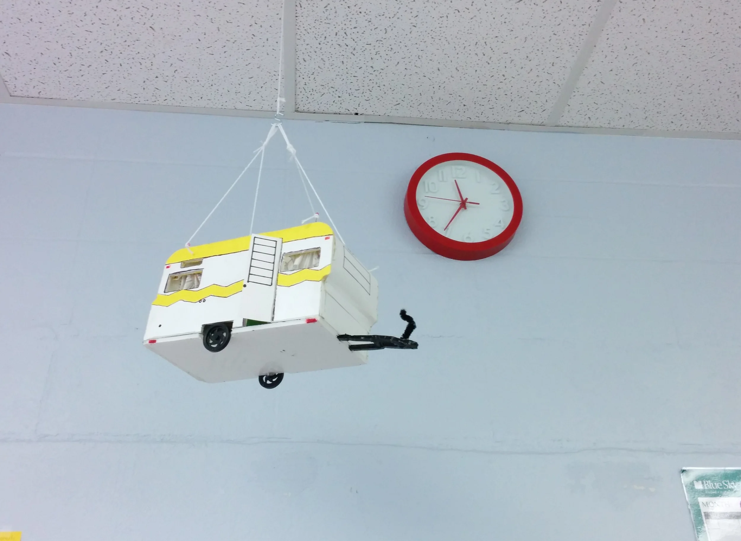 One student from last year's class made this cute model of the original Ventura trailer - it was a 1977 Play-Mor I think?