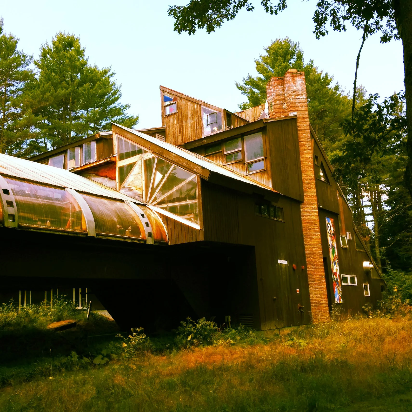 The PAINTING building at Goddard College, where I graduated from. This is an original design/build building built by the students in the 70's who were in Dave Sellers' class.