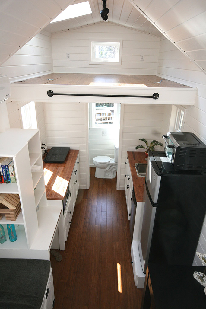 PHOTO CREDIT: GRAHAM WALES, "INAUGURAL" TINY HOME. Jennifer showed her builder these photos to explain what she wanted to interior to look and feel like on the interior.