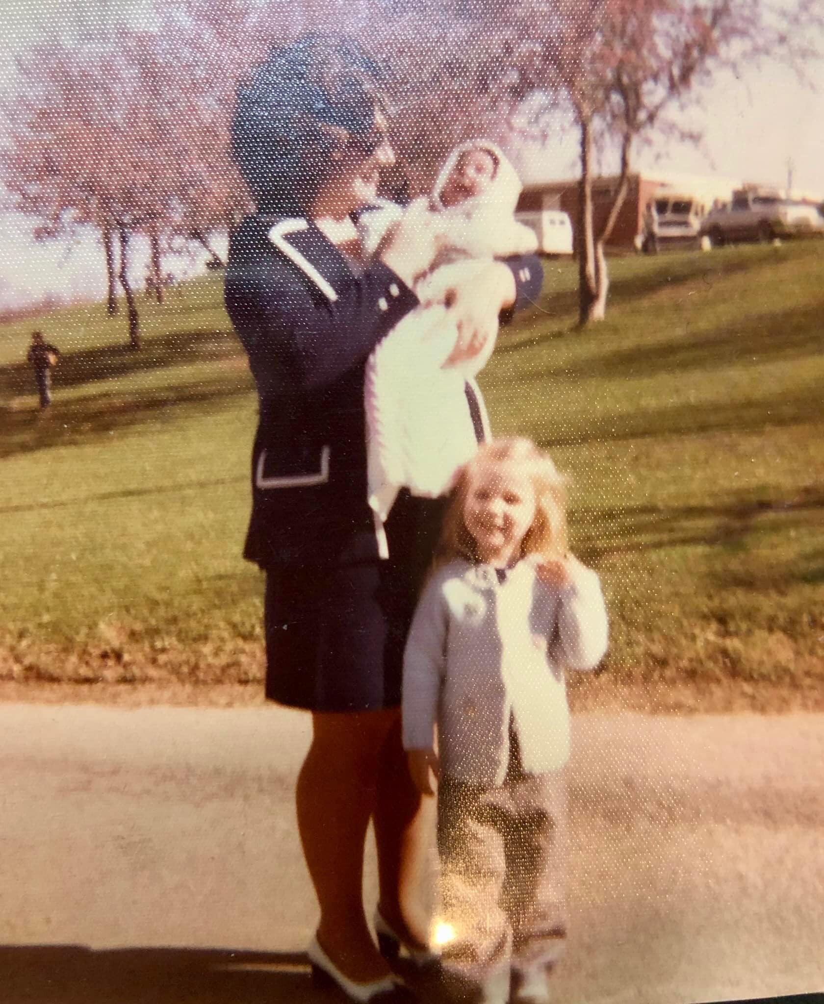 Happy Mother&rsquo;s Day to my mom and sis - and all my friends that are moms. 

My sister shared this photo; I love it. I can remember my mom coming home from the hospital with my new baby sister in that cost - it&rsquo;s my earliest memory. ❤️