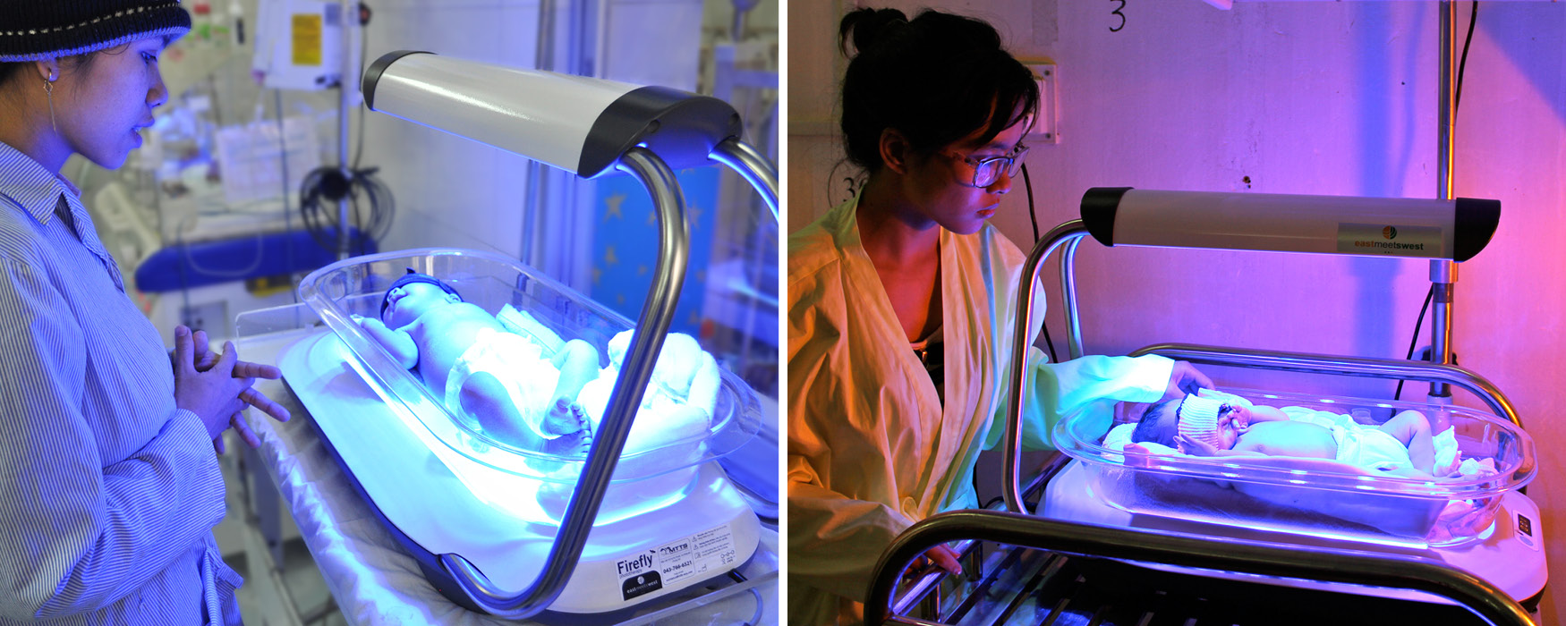  Left: The Design that Matters-made clinical evaluation device. Right: The MTTS-manufactured Firefly device. Right photo courtesy East Meets West Foundation.