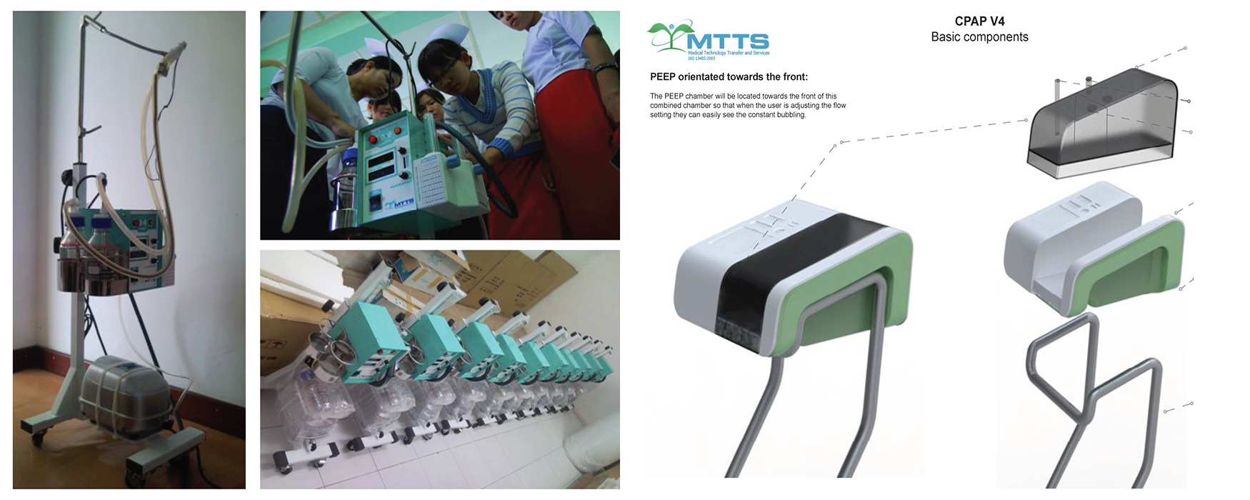 Left: The MTTS CPAP before. Right: The new MTTS CPAP in-development. Images courtesy MTTS.