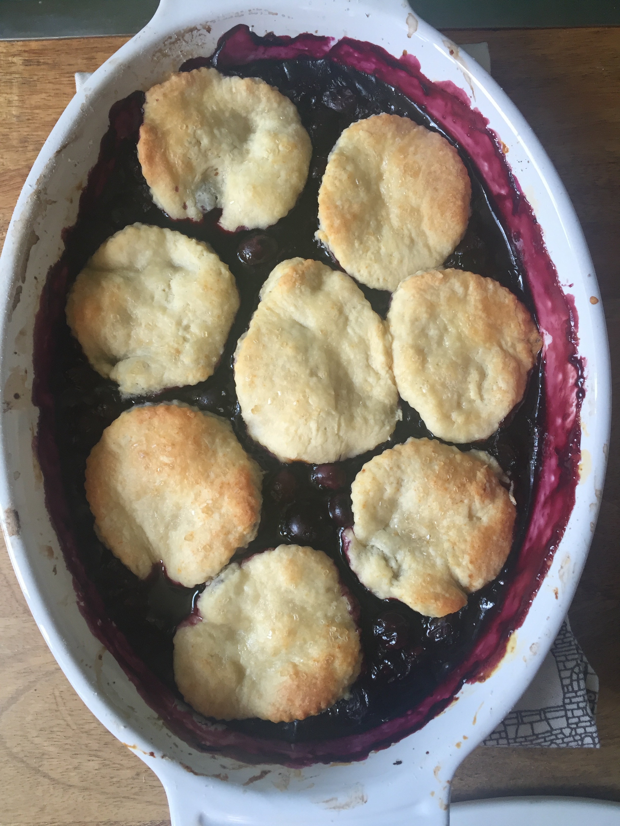 Blueberry Buttermilk Biscuit Cobbler