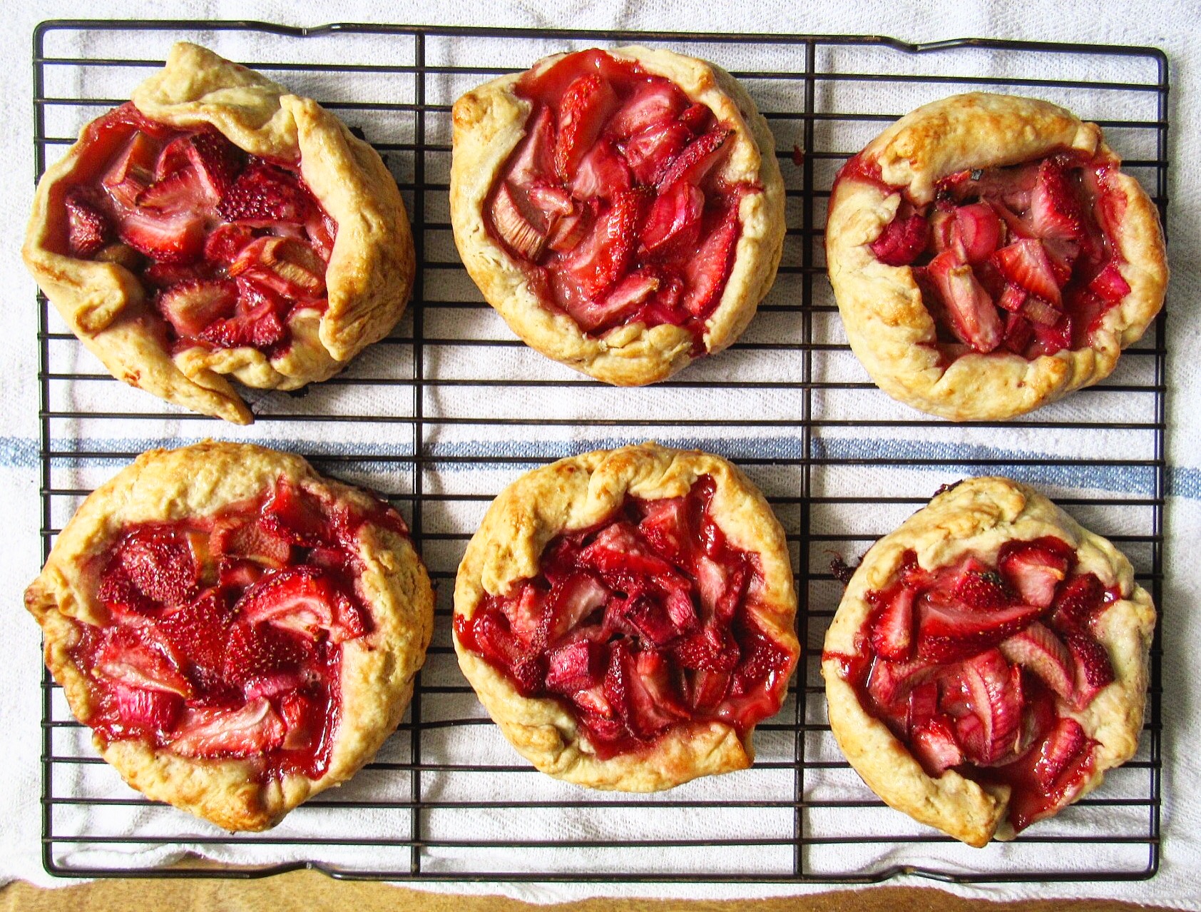 Strawberry Rhubarb Crostatas
