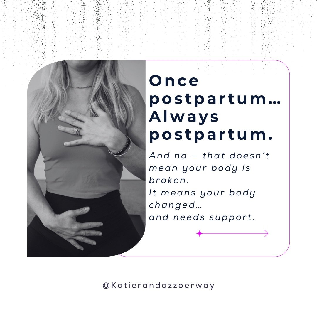 Once postpartum, always postpartum &mdash; 
and that&rsquo;s not a bad thing.✨

It&rsquo;s just the reality no one explained to us.

Pregnancy changes how your core and pelvic floor function forever.

 That doesn&rsquo;t mean pain, leaking, or a stub