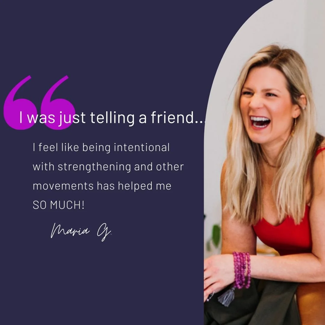 ✨Client Love Moment✨

Every time I get feedback like this, I feel so damn grateful to do the work I do. 💖

Helping women reconnect to their bodies, ditch the back pain and leaking, flatten that stubborn lower belly pooch, and most importantly&mdash;