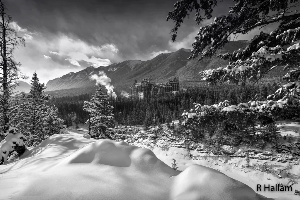 Castle in the Rockies by Ron Hallam
