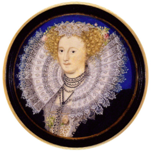 Mary Sidney Herbert, miniature portrait by Nicholas Hilliard, ca 1590, in the National Portrait Gallery, London