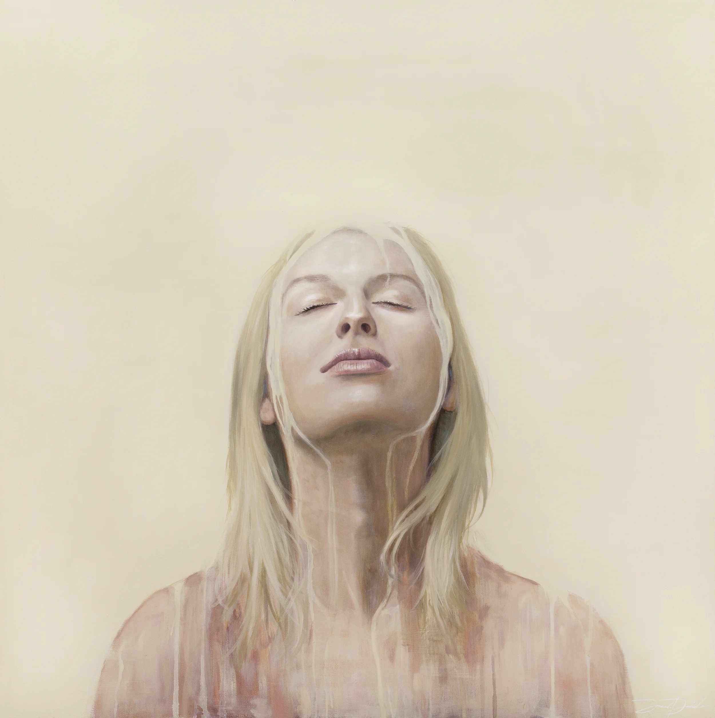 "Bathed in Light" 36"x36" oil on panel framed