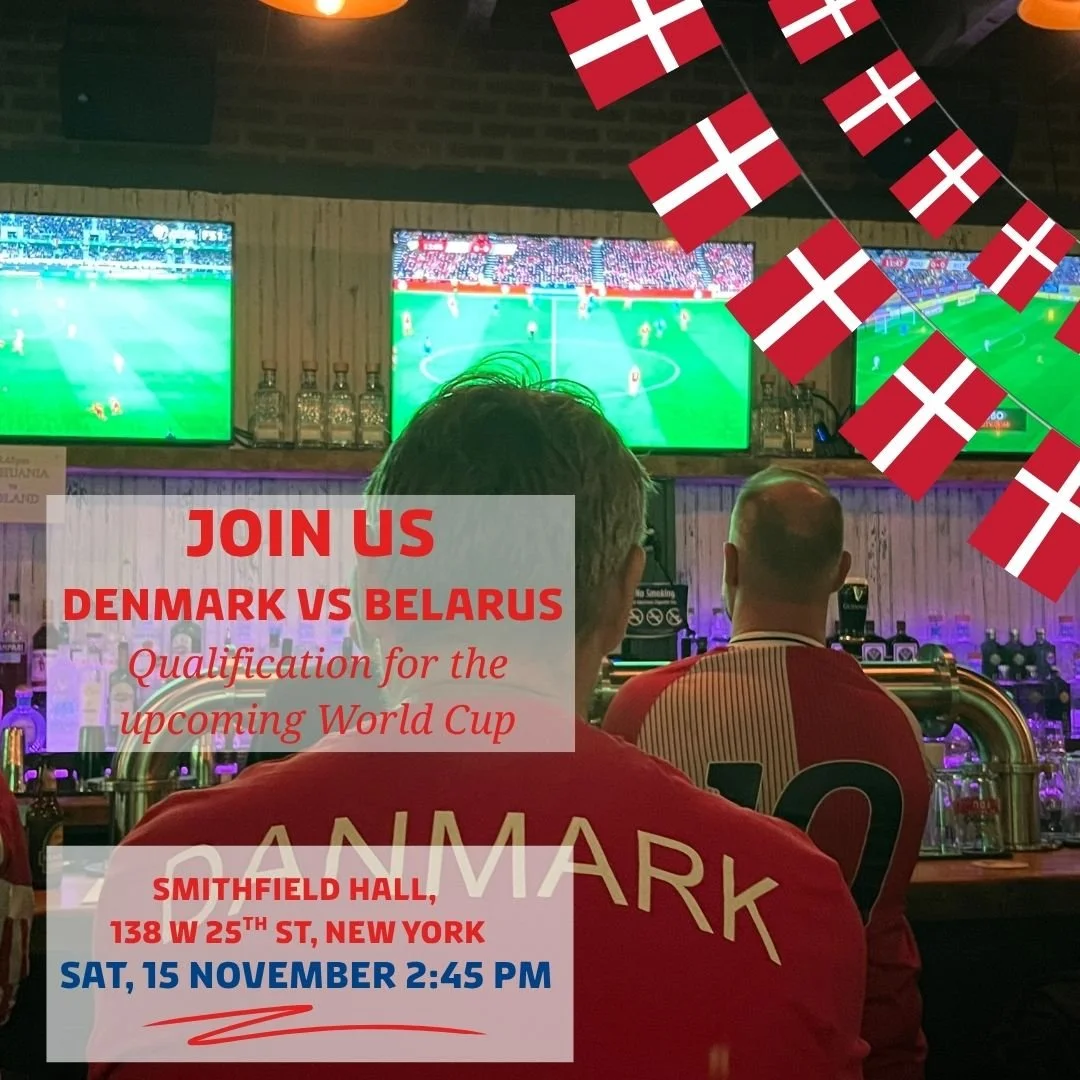 RED & WHITE IN NYC! 🇩🇰⚽️ Watch Denmark vs. Belarus at Smithfield Hall!