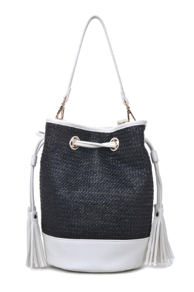 Tassels, wicker and vegan leather make our Wicker Park bag the perfect accent, $75.