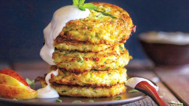 My zucchini pancakes are an easy and delicious way to eat more vegetables and also keep the carb count down.