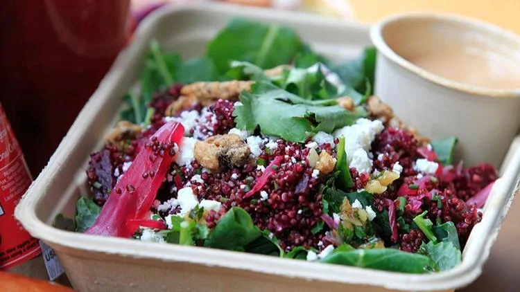 Brian Malarkey's Beet and Humboldt Fog Salad. (Eduardo Contreras / U-T)