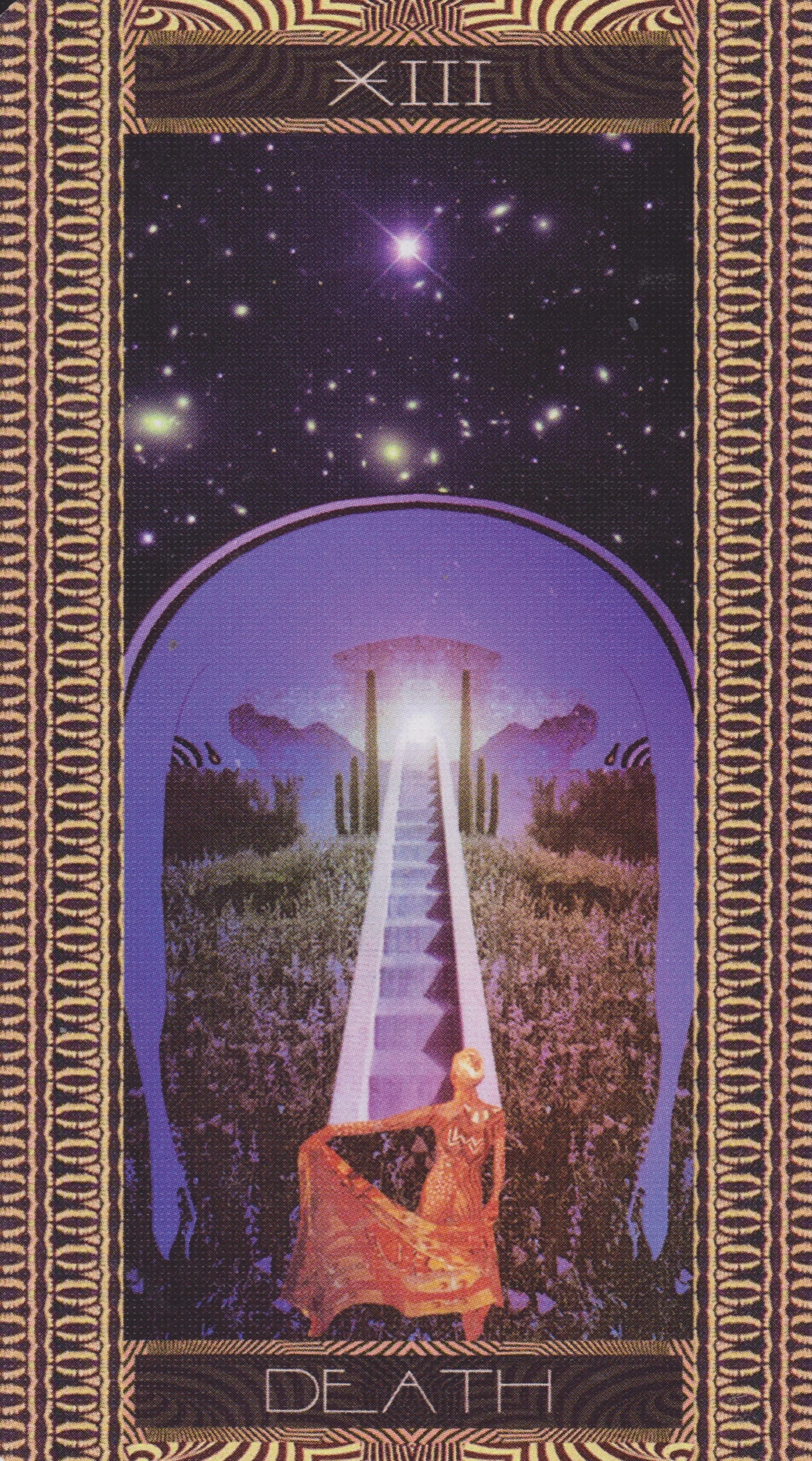Death Card from the Serpentfire Tarot Deck. You can purchase the newest edition of this deck HERE .