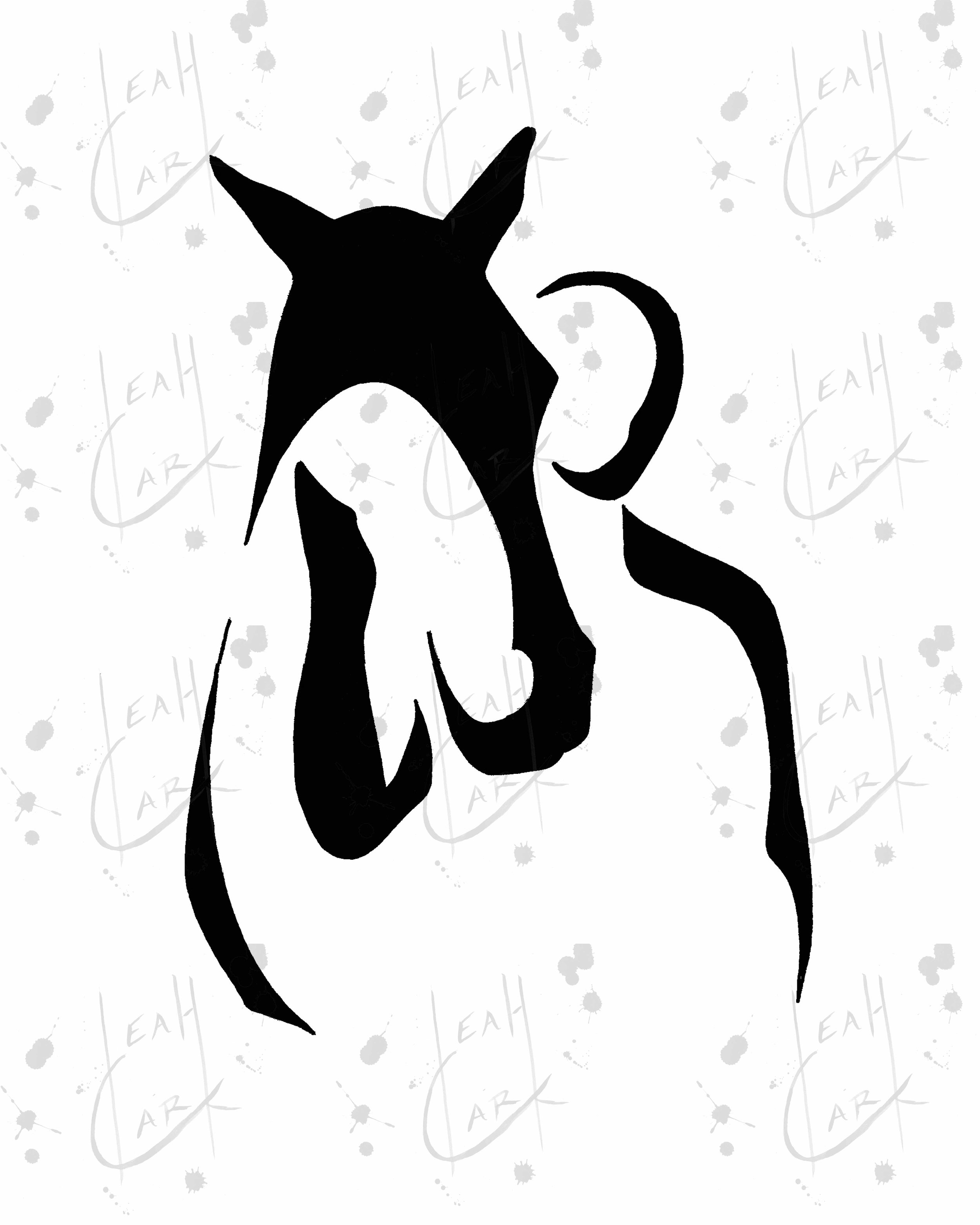 Horse and Woman Inverted Logo Option
