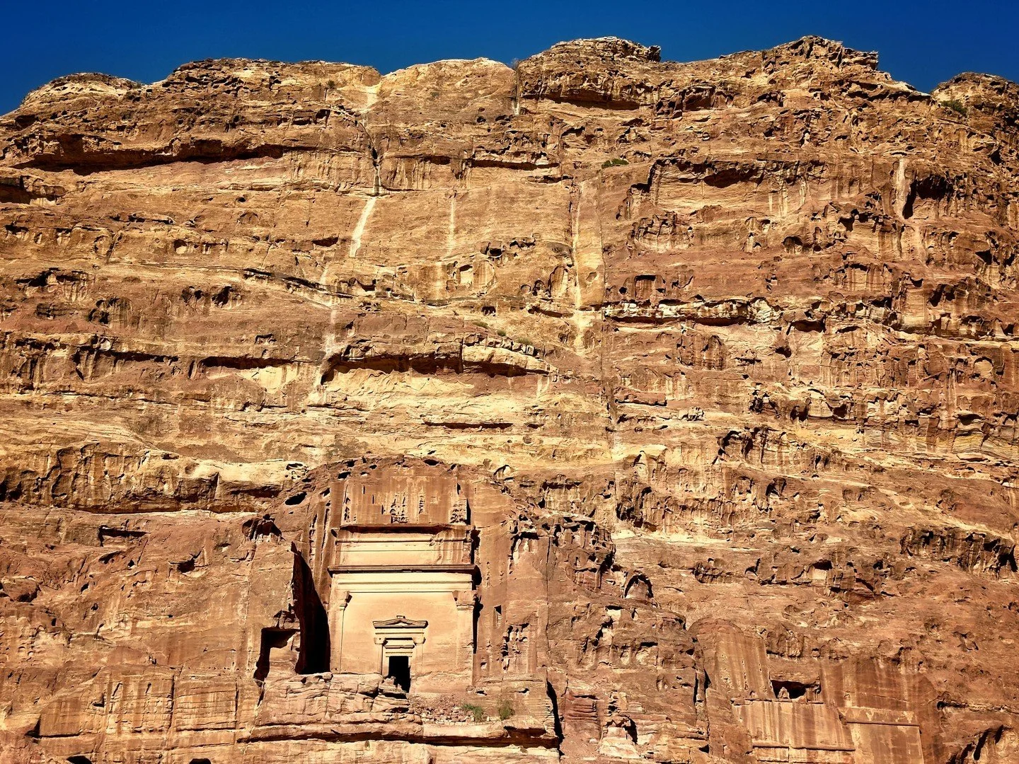 Cliffside tomb &mdash; Petra, Jordan