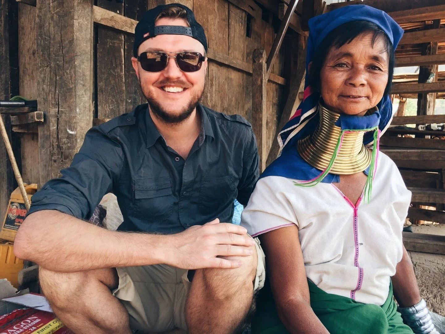 Enjoying a nice moment with the Padaung (Long Neck tribe) in Myanmar after we prayed with her and her family. 

#TravelTheRoad | TravelTheRoad.com #KayanTribe #MyanmarTravel