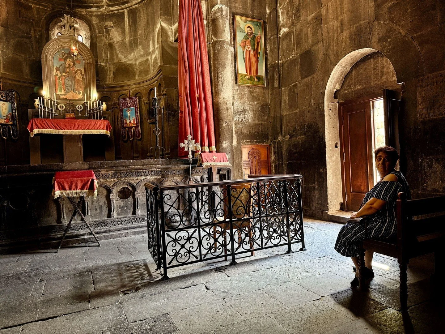 Woman in church &mdash; Armenia