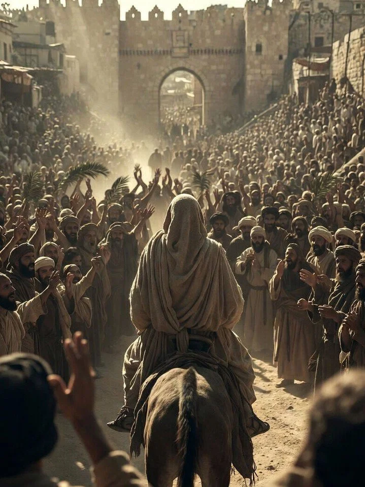 "They took palm branches and went out to meet him, shouting, &lsquo;Hosanna! Blessed is he who comes in the name of the Lord! Blessed is the king of Israel!&rsquo;&rdquo; &mdash; John 12:13

Behold Jesus&rsquo; triumphant entry into Jerusalem! C