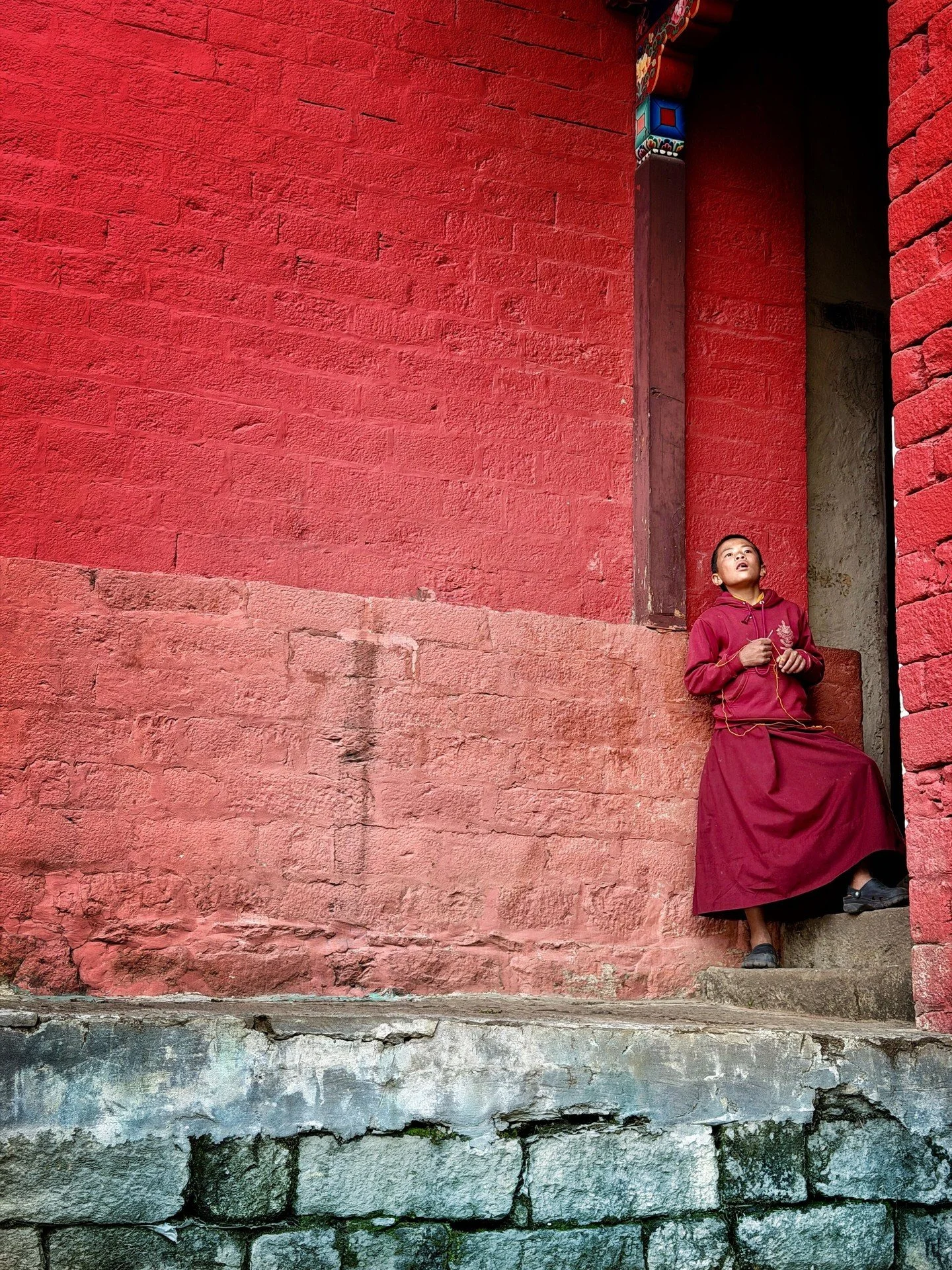 Young Buddhist monk at the Tengboche monastery &mdash; Nepal