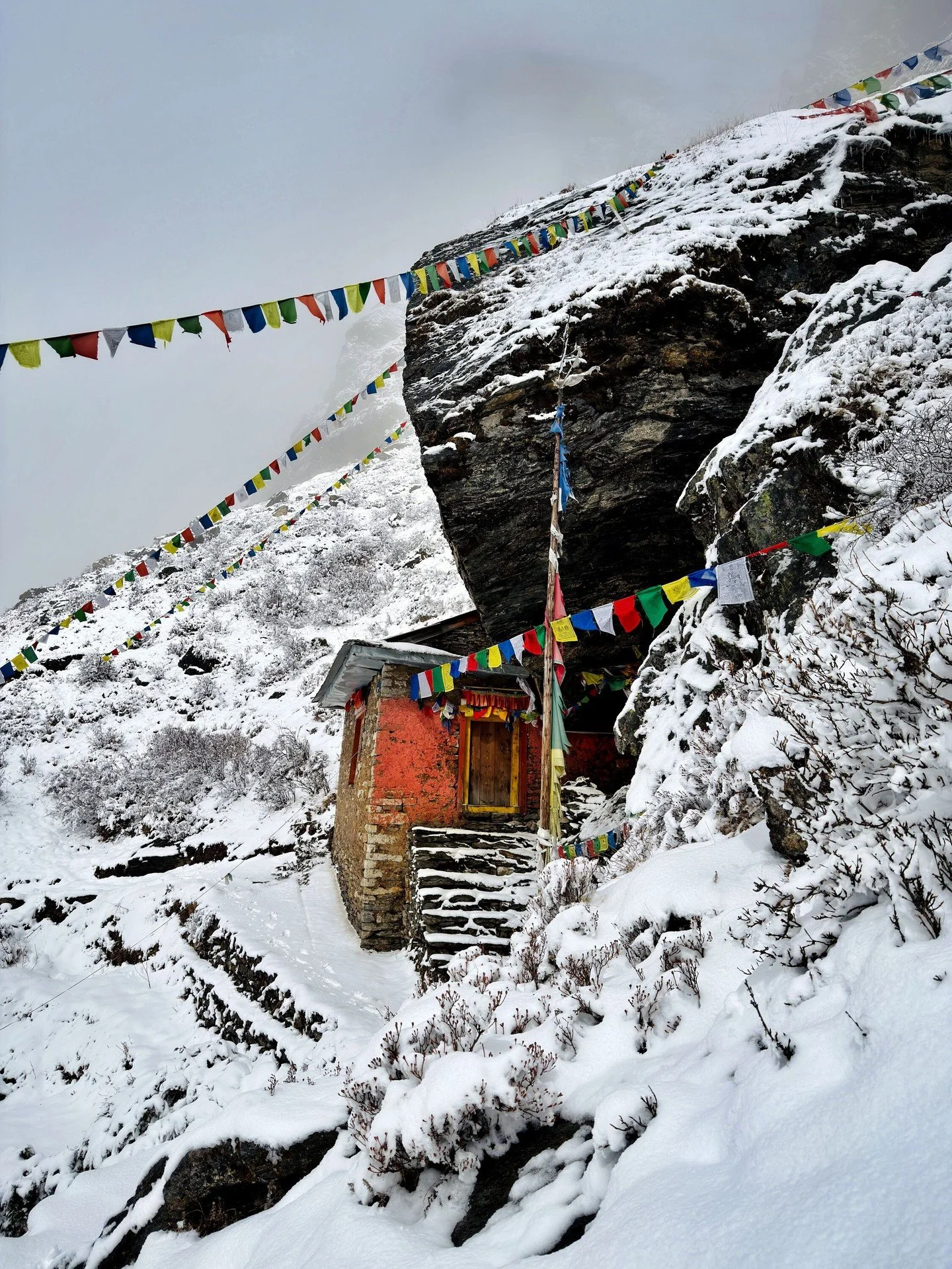 Isolated monastery in the Himalayas, Nepal