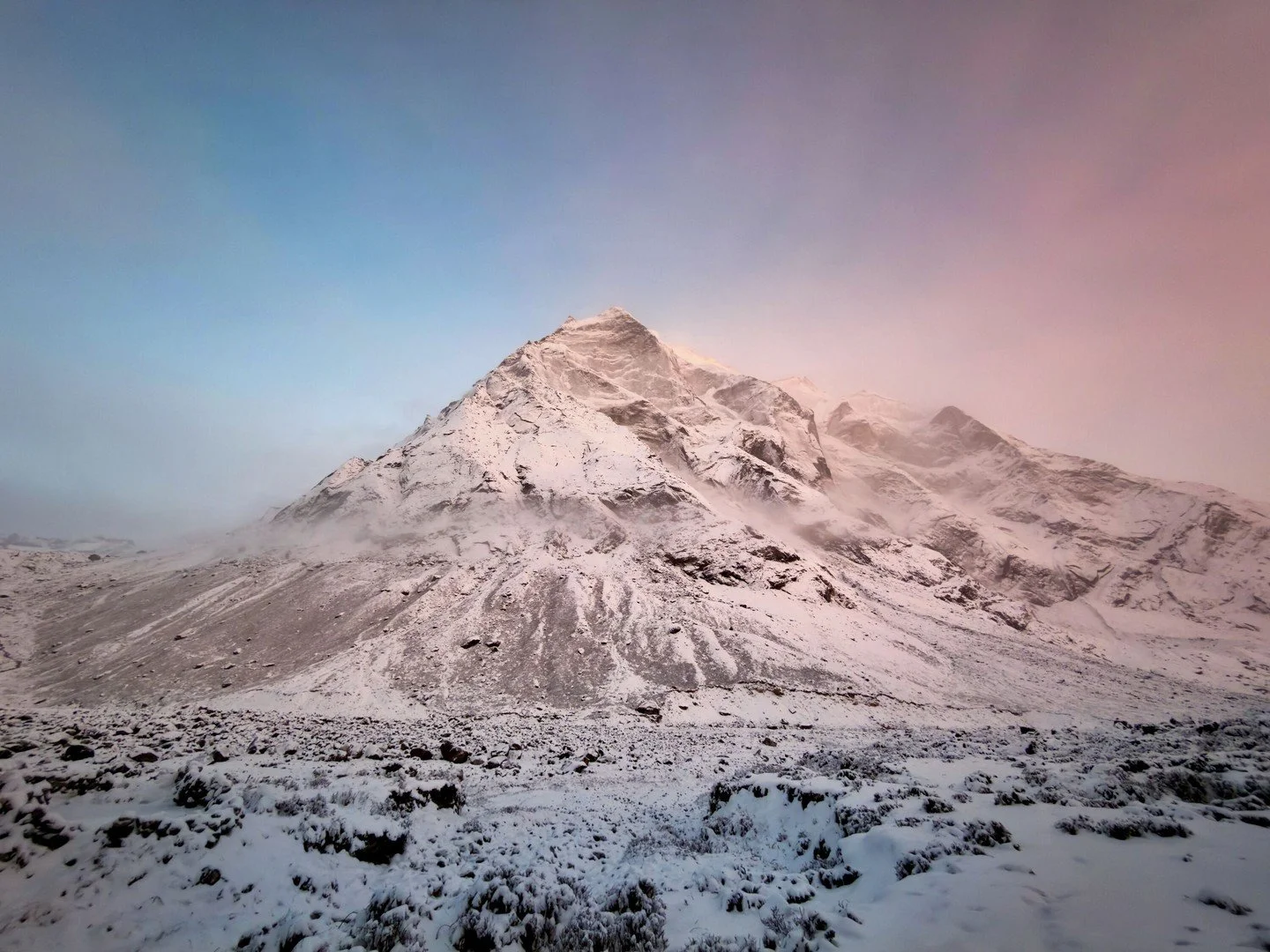 Sunset in the Himalayas &mdash; Nepal