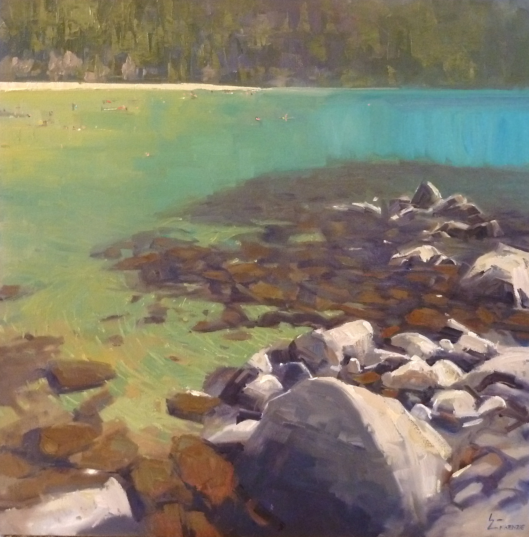  "Tahoe Turquoise" 24x24, $2500. 