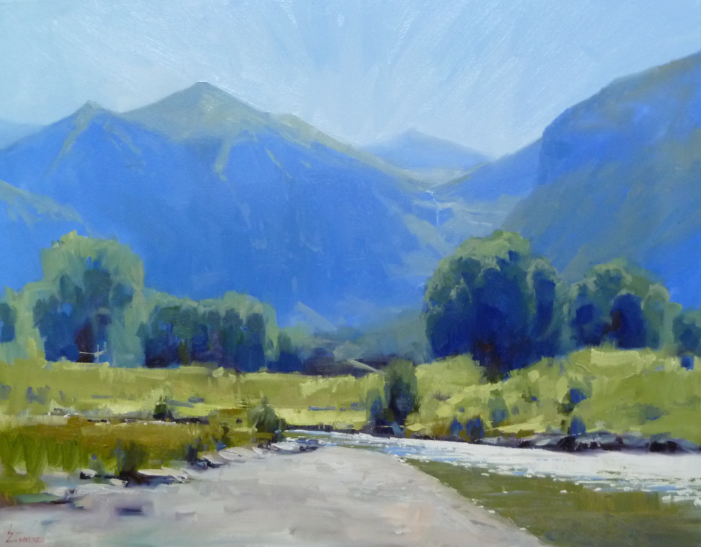  &nbsp;"Along the River Trail" 22x28, Oil. 