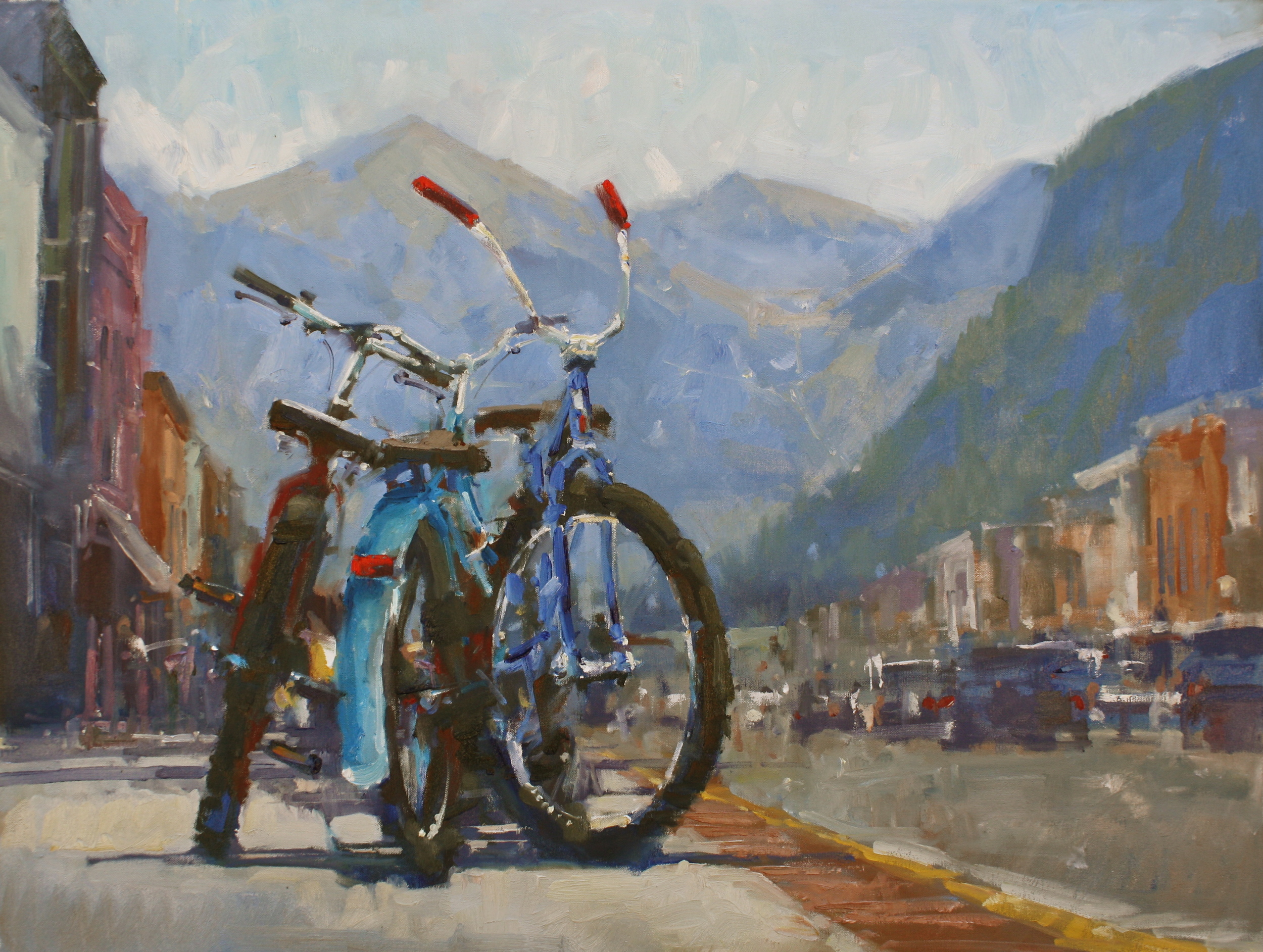  "Blue Bikes II" 30x40, $5000. 